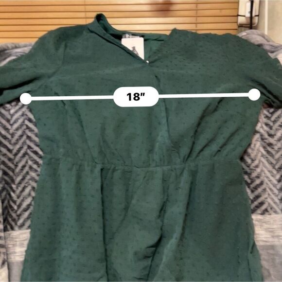 BTFBM Green Swiss Dot Midi Dress Extra Large - Picture 8 of 8